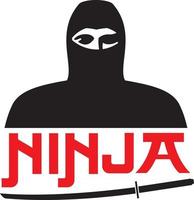 conception de guerrier ninja vecteur