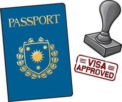 passeport visa approuvé vecteur