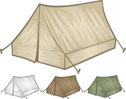 tente touristique pour voyage et camping vecteur