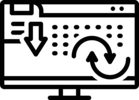 icône de ligne pour la sauvegarde automatique vecteur