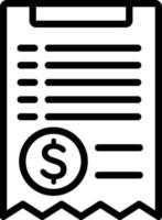 icône de la ligne pour le projet de loi vecteur