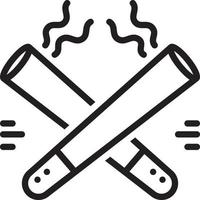 icône de ligne pour les cigares vecteur