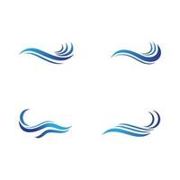 logo et symbole de l'eau de la plage des vagues vecteur