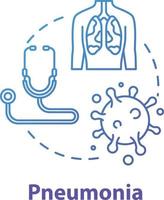 icône de concept de pneumonie vecteur