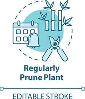 icône de concept de plante de pruneau régulier vecteur