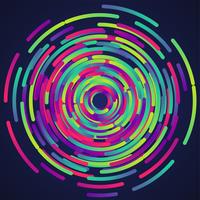 Fond de cercles colorés au néon, vector