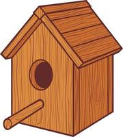 maison d'oiseau en bois vecteur