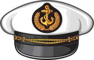 casquette de capitaine marine vecteur