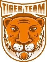 logo de mascotte de l'équipe e-sports de l'équipe du tigre vecteur
