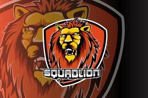 création de logo esport mascotte tête de lion vecteur