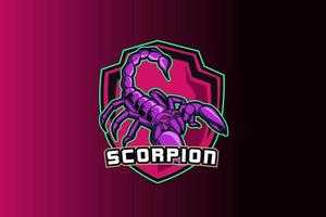 modèle de logo d'équipe e-sport scorpion vecteur