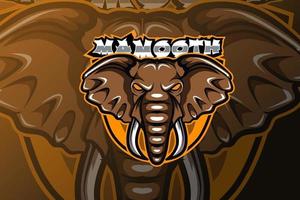 illustration du logo de la mascotte mammouth vecteur
