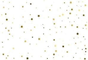Célébration des confettis dorés étoiles d'or tombantes vecteur