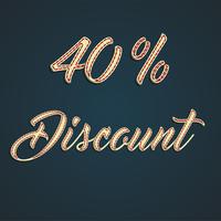 Signe de cuir «discount», illustration vectorielle vecteur