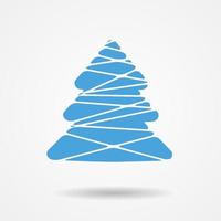 illustration vectorielle de l'icône de l'arbre de Noël vecteur