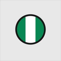 icône du drapeau nigérian vecteur
