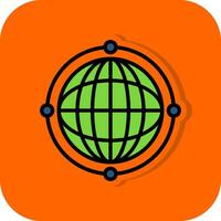 virtuel monde globe vecteur icône conception