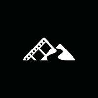 Montagne film logo vecteur