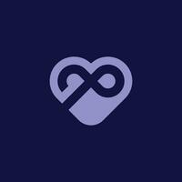 lettre p infini l'amour logo. vecteur