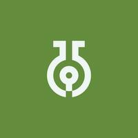 chimique ampoule logo. idée expérience logo. recherche innovation technologie logo vecteur