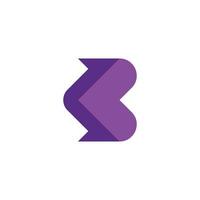 lettre b l'amour logo. violet cœur lettre b. l'amour relation monogramme vecteur