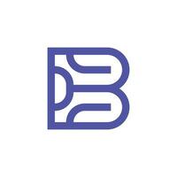 moderne initiale lettre b réseau technologie lien logo vecteur