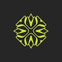 abstrait élégant moderne floral mandala luxe logo vecteur