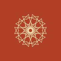 abstrait crème et Orange marron floral mandala logo. adapté pour élégant et luxe ornemental symbole vecteur