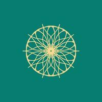 abstrait lumière Jaune et vert floral mandala logo. adapté pour élégant et luxe ornemental symbole vecteur