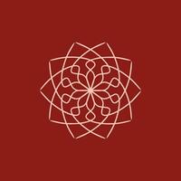 abstrait rose et bordeaux floral mandala logo. adapté pour élégant et luxe ornemental symbole vecteur