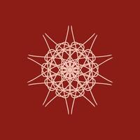 abstrait rose et bordeaux floral mandala logo. adapté pour élégant et luxe ornemental symbole vecteur