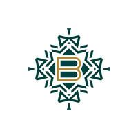 initiale lettre b abstrait antique modèle emblème décoratif logo vecteur