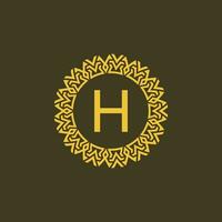 moderne emblème initiale lettre h ornemental tribu modèle circulaire logo vecteur
