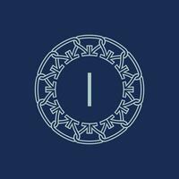 moderne emblème initiale lettre je ornemental tribu modèle circulaire logo vecteur