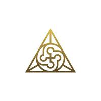 moderne Triangle communauté gens contour logo vecteur