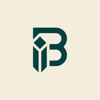 lettre bi ou ib logo vecteur