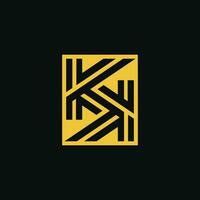 moderne et luxe initiale lettre kk ou 2k monogramme logo vecteur