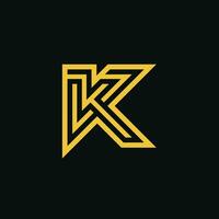 moderne et luxe initiale lettre kv ou vk monogramme logo vecteur