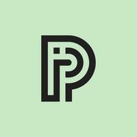 moderne et minimaliste initiale lettre pi ou ip monogramme logo vecteur