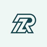 moderne initiale lettre rz ou zr monogramme logo vecteur