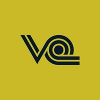 initiale lettre vq ou qv monogramme logo vecteur