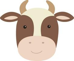 animal visage vache vecteur