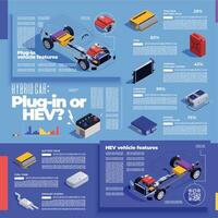 phev infographie ensemble vecteur