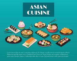 asiatique nourriture dessin animé vecteur