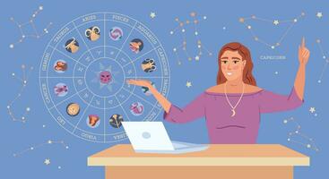 horoscope plat illustration vecteur