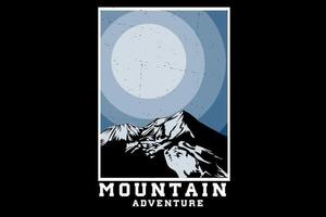 conception de silhouette d'aventure en montagne vecteur
