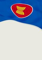 brochure conception avec drapeau de asean. vecteur modèle.