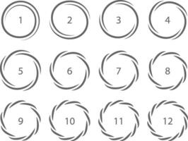 spirale bague Cadre torsion cercles tourbillon conception élément ensemble pour logo vecteur