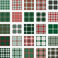 Noël modèle sans couture de vert, rouge et blanc vecteur plaid. ensemble vacances Contexte pour salutation carte, emballage papier impression ou hiver décor fond d'écran.