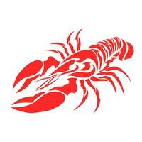 graphique vecteur illustration de tribal art conception Homard crevette tatouage